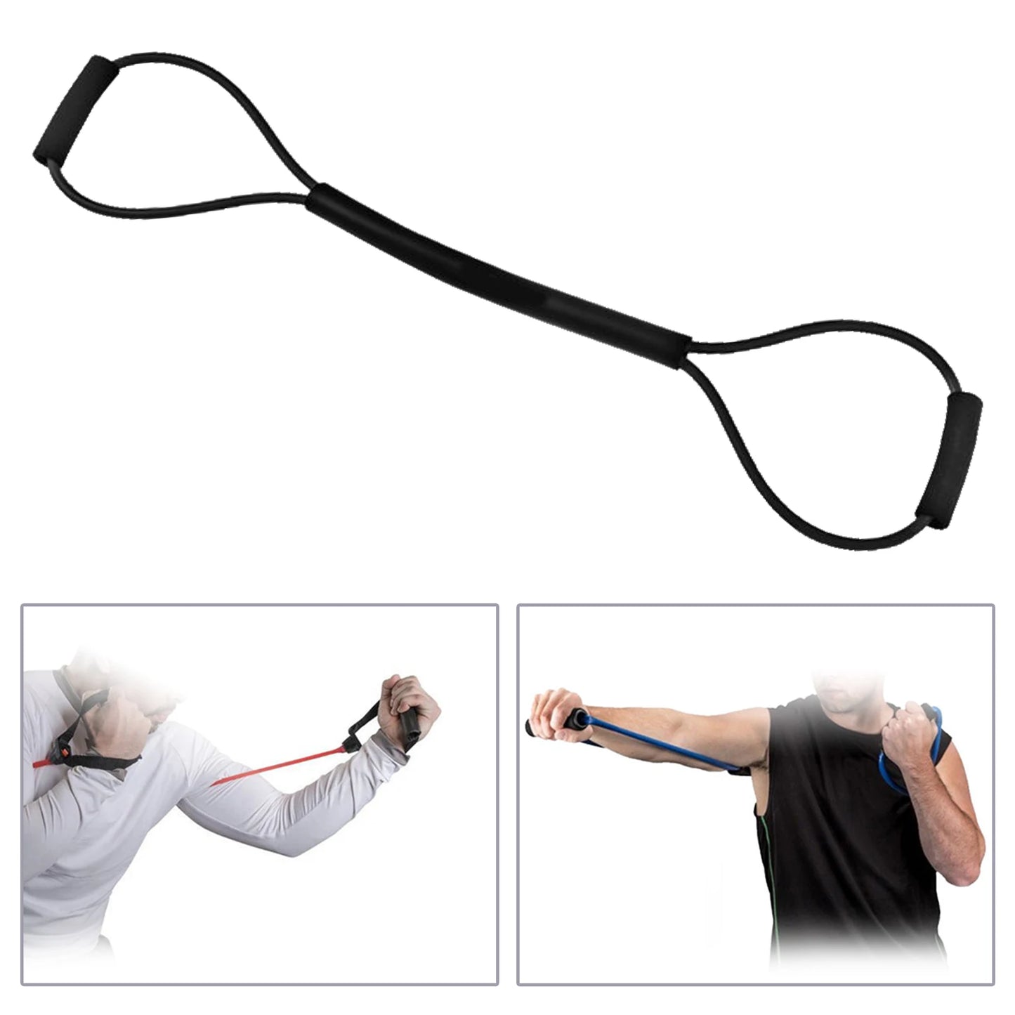 Resistance Bands Shadow Boxing Gym Indoor Pull Rope Home Black 35LB Yoga Elastic Tension Rope Fitness women fitness  Latex Band