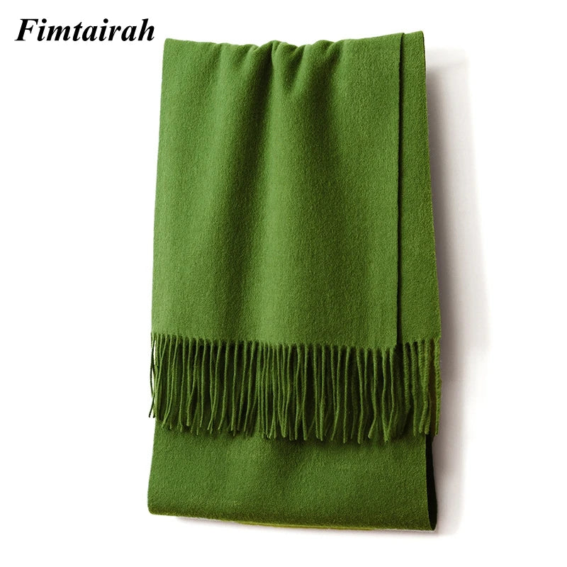 100% Wool Scarf Women' Autumn Winter /  Scarf Men's   Warm  Shawl New
