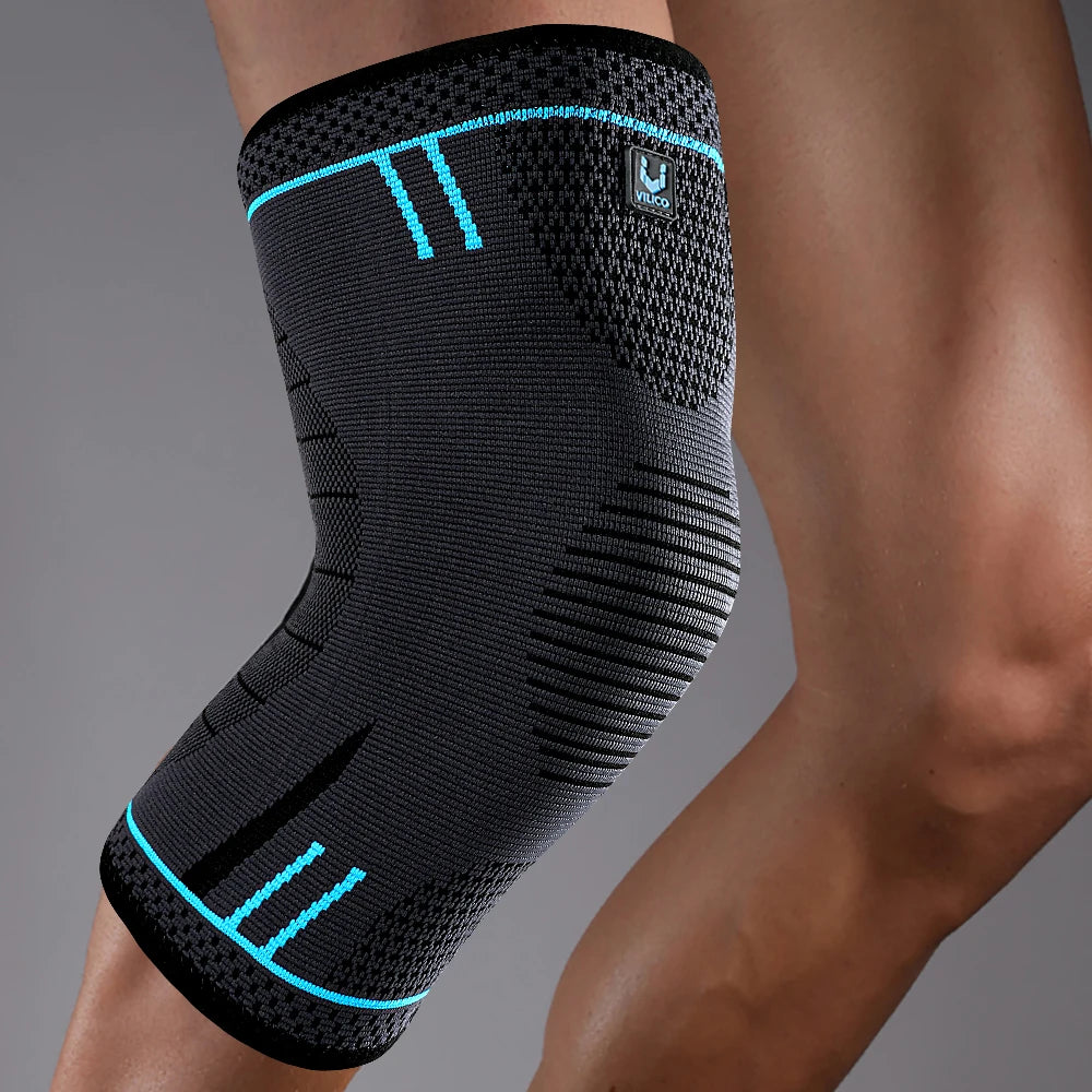 1 piece of compression knee support sleeve, elastic, breathable, anti slip knee protection, suitable for football, basketball, ect