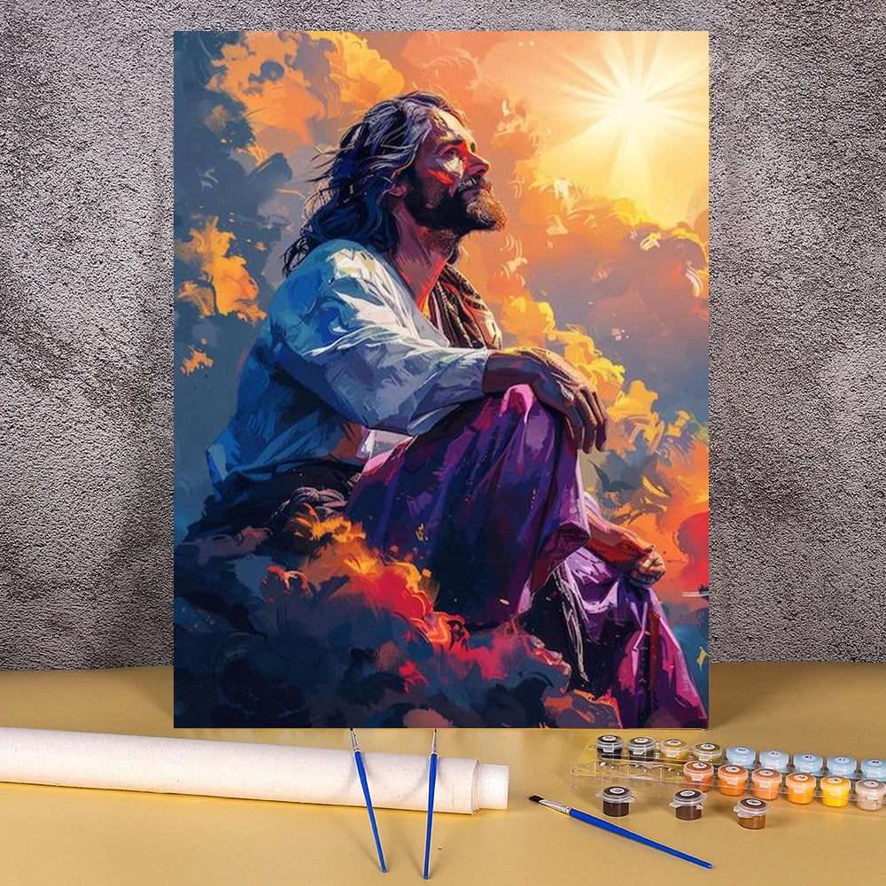 40x50cm Diy Painting By Numbers For Adults Jesus Frameless Acrylic Paint Religion On Canvas For Living Room Wall Home Decors