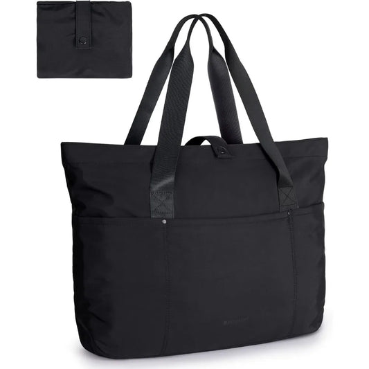 Tote Bag for Women, Foldable Tote Bag With Zipper Travel Large Shoulder Bag Handbag for Work