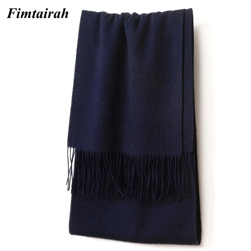 100% Wool Scarf Women' Autumn Winter /  Scarf Men's   Warm  Shawl New