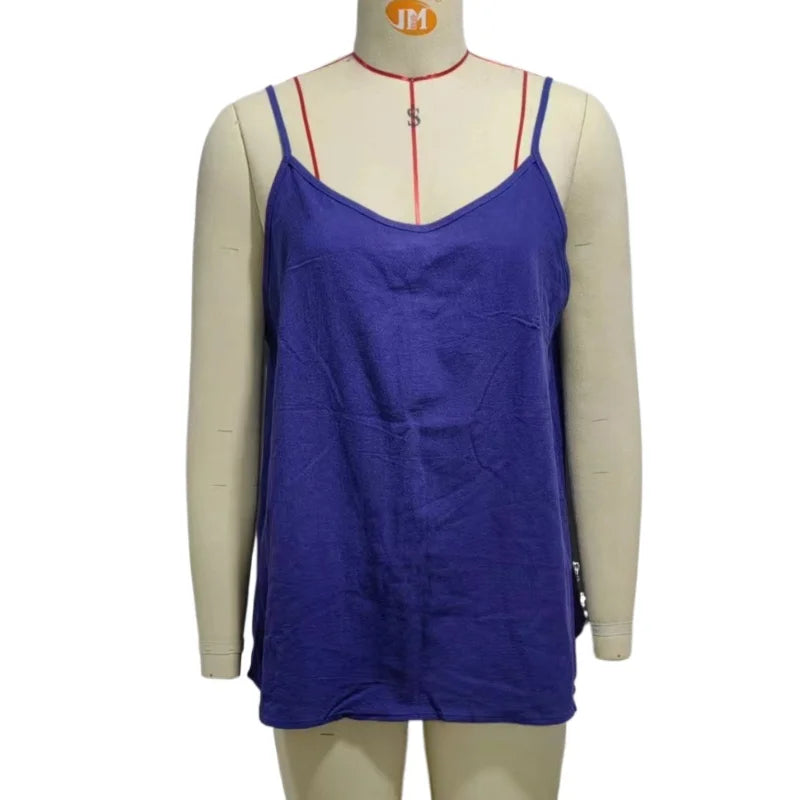 Women's Summer Thin Cotton Linen Style Camisole Fashion Sling Tops T-shirt Women Clothing Casual Tank Top Streetwear