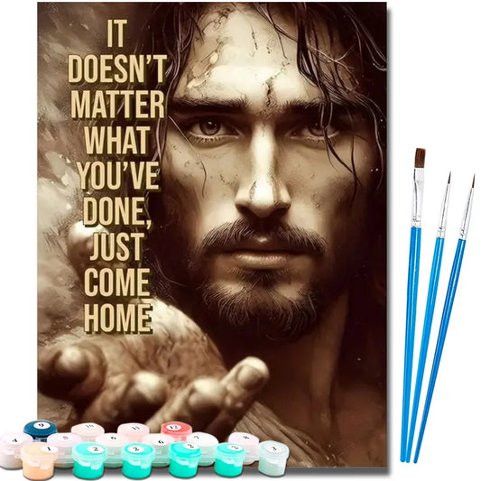 Religion Jesus Paint By Numbers For Adult Diy Art Religious Craft Kit HandPainted On Canvas Valentines Gift Home Decor