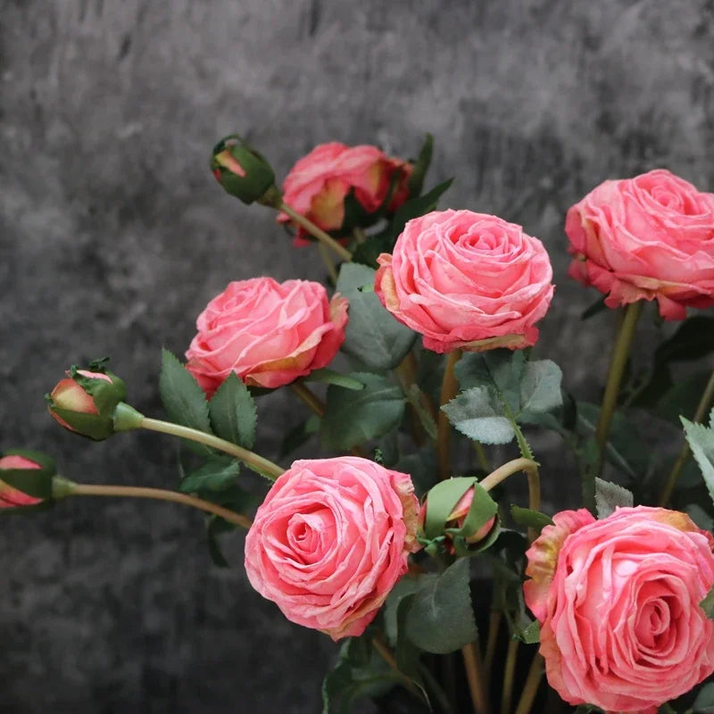 1PC Silk Rose Artificial Flowers Bouquet For Home Room Decor Fake Flowers Table Garden Wedding Decoration Valentine's Day Gi