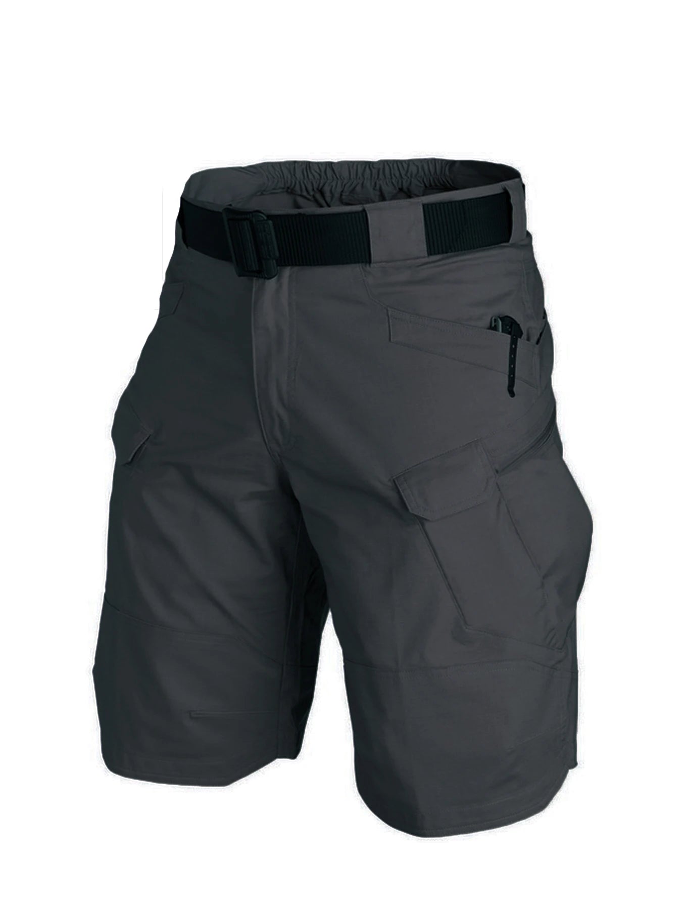 Men's shorts, loose straight leg pants, summer oversized multi pocket casual cropped pants, men's pure cotton tactical shorts