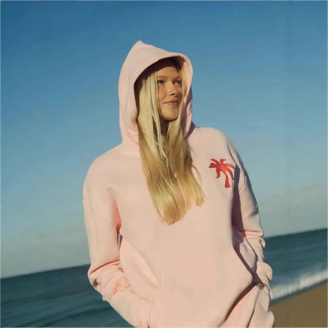 Overseas Version Fce Lined Hoodie Couple Matching Cross Border ular Loose Fit Printed Youth Daily Wear Long Sve