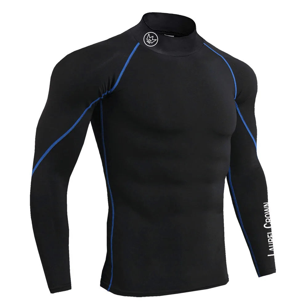 Fitness T-shirt Men Long Sleeve Training Shirts Running Compression Skinny Tops Muscle Workout Clothing12