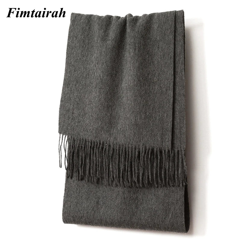 100% Wool Scarf Women' Autumn Winter /  Scarf Men's   Warm  Shawl New