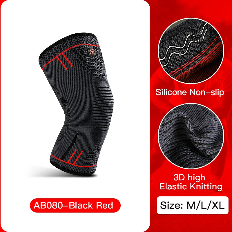 1 piece of compression knee support sleeve, elastic, breathable, anti slip knee protection, suitable for football, basketball, ect