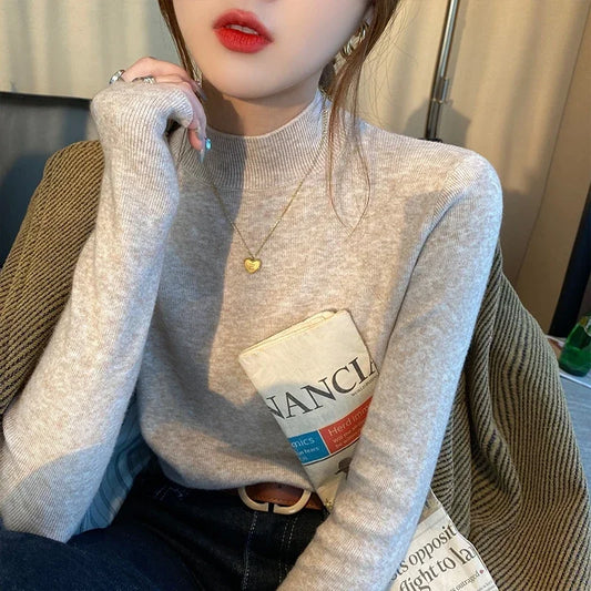 Turtleneck Basic Sweater For Women Knitted Tops Winter Casual Clothes Long Sleeve Pullover Warm soft Sweaters Pull Hiver Femme