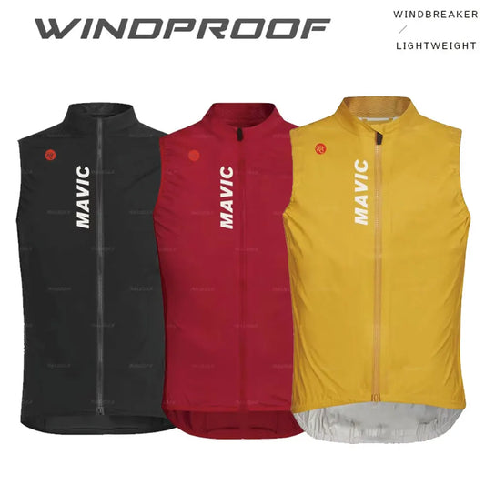Rx MAVIC Team Summer Bicycle Vest Road Bike Windproof Sleeveless Cycling Vest Mountain Bike Lightweight Bike Sleeveless Gilet
