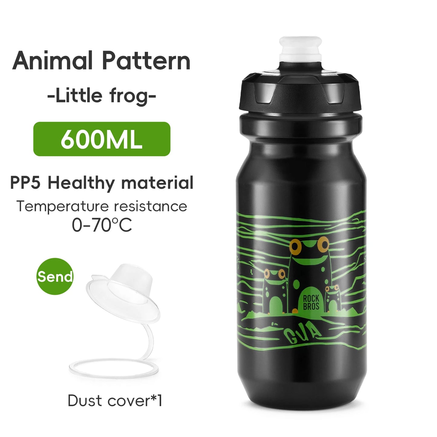 Water Bottle 600/750ml Large-Capacity PP5 Lightweight Cycling Sports Drink Kettle Leak-proof Squeeze Water Bottle