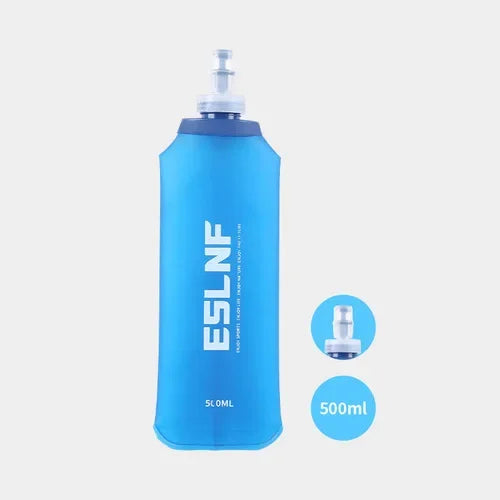 500ml Soft Flask Folding Collapsible Water Bottle TPU BPA Free Outdoor Sport Portable Water Bag Running Camping