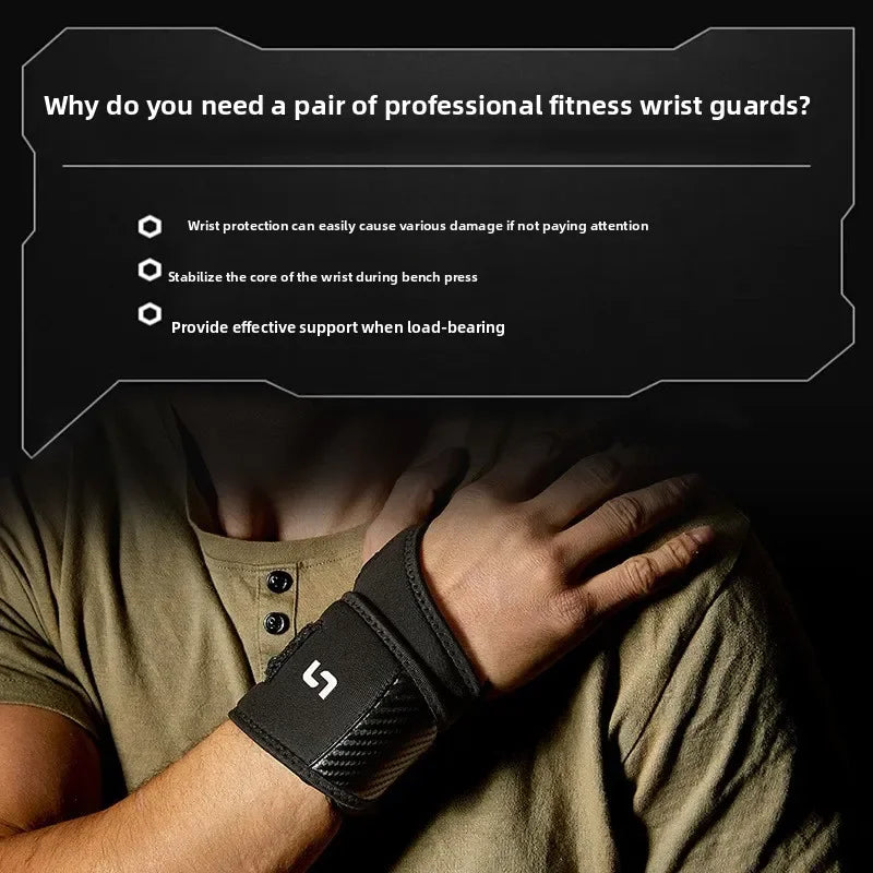 1Pcs Fitness Wrist Wrap Strap for Mens Lying Press and Push up Assistive Belt  Adjustable Wrist Brace for Arthritis Pain,Sprains