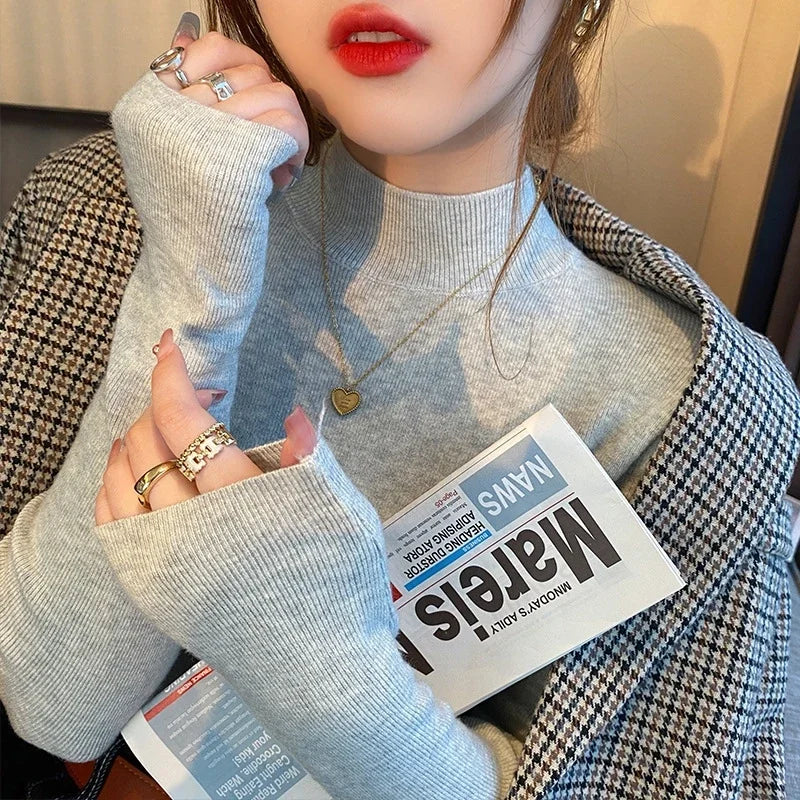 Turtleneck Basic Sweater For Women Knitted Tops Winter Casual Clothes Long Sleeve Pullover Warm soft Sweaters Pull Hiver Femme