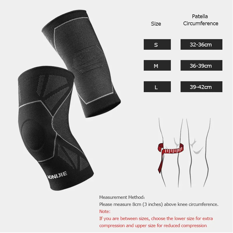 One Piece Protective Knee Brace Support Compression Sleeve Knee Pad Wrap Volleyball Kneepad For Arthritis Running
