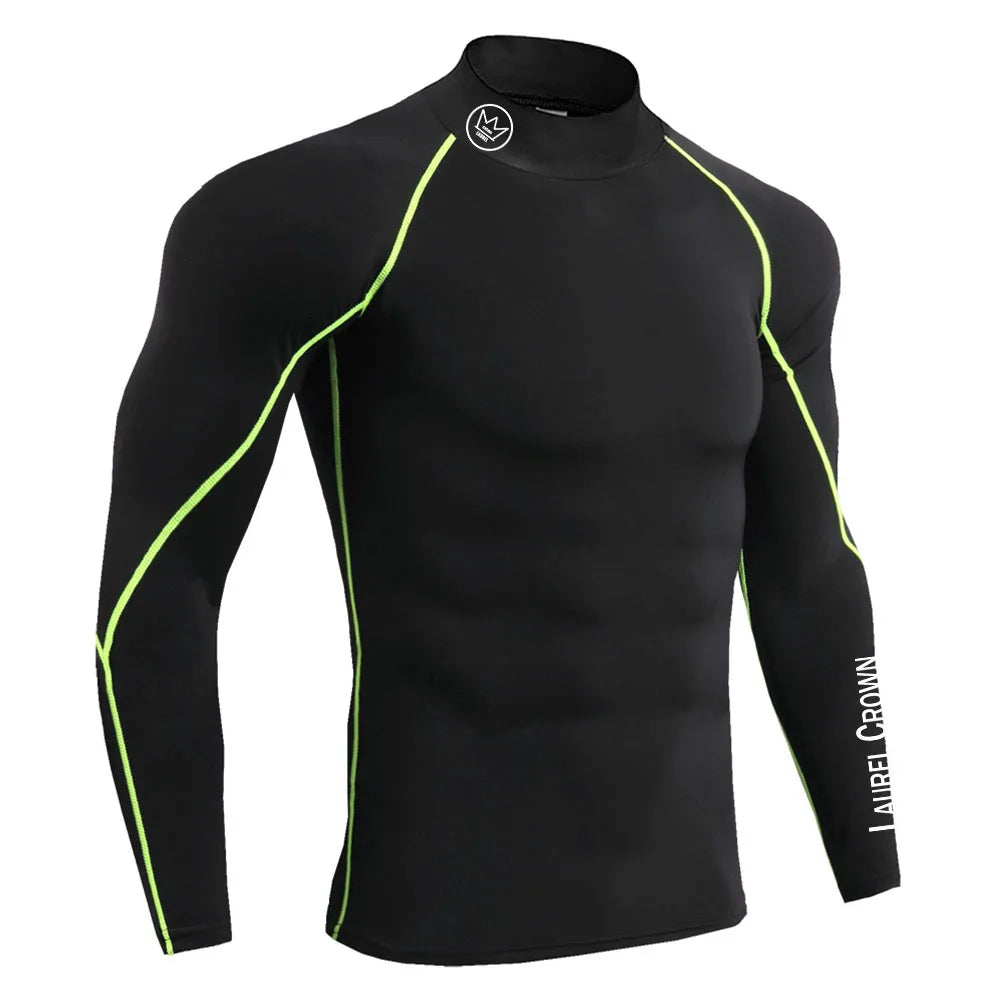 Fitness T-shirt Men Long Sleeve Training Shirts Running Compression Skinny Tops Muscle Workout Clothing12