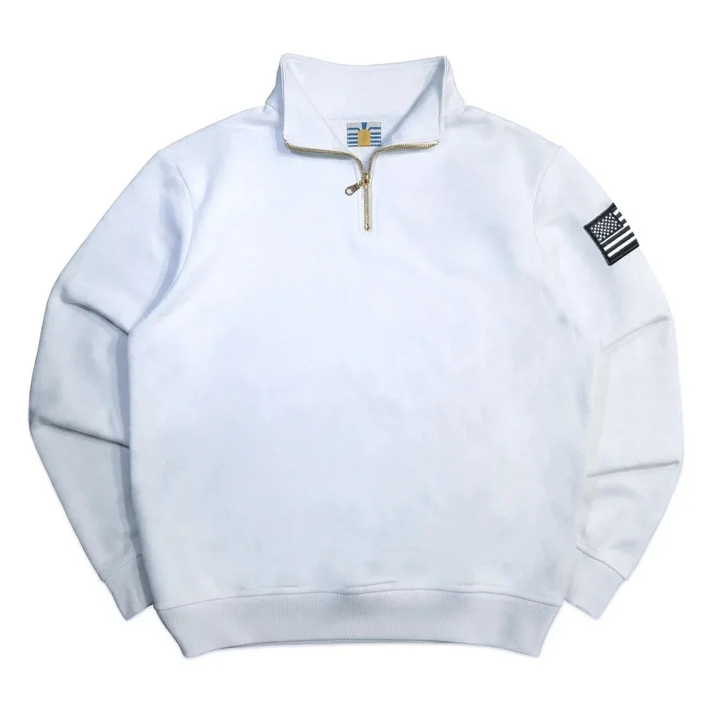 Y2K Oversized Vintage Jacket New Arrival USA Embroidery Quarter Zip Casual Sweatshirt Fashion Unisex Clothing Hip Hop Streetwear