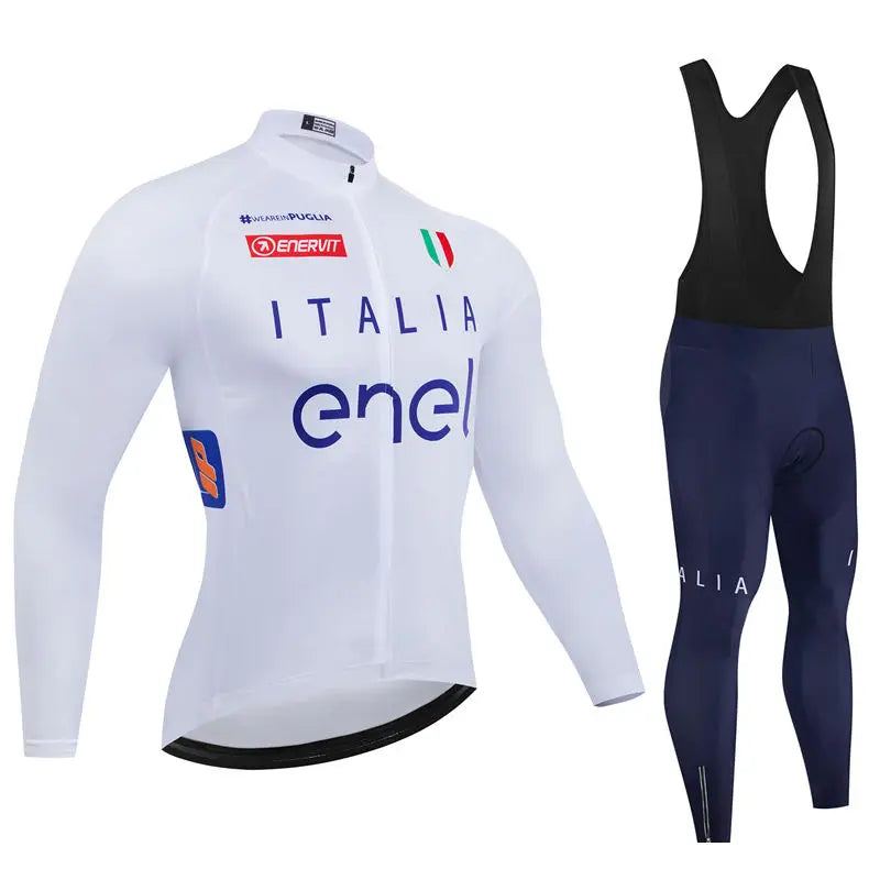 New Spring and Autumn Team Cycling Jersey Set Men Long Sleeve Bicycle Clothing MTB Bike Uniform