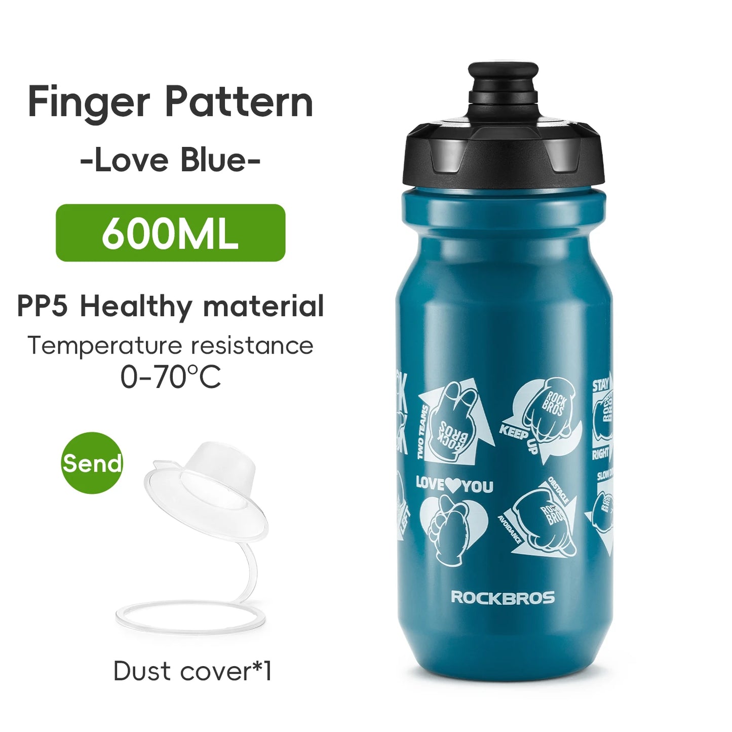 Water Bottle 600/750ml Large-Capacity PP5 Lightweight Cycling Sports Drink Kettle Leak-proof Squeeze Water Bottle