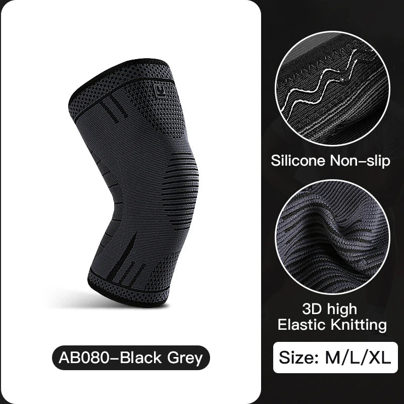 1 piece of compression knee support sleeve, elastic, breathable, anti slip knee protection, suitable for football, basketball, ect