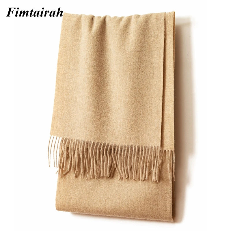 100% Wool Scarf Women' Autumn Winter /  Scarf Men's   Warm  Shawl New