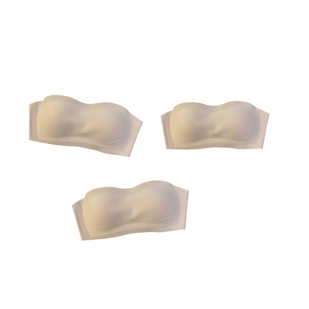 3Pcs/Set Push Up Bra Strapless Bras For Women Non-wire Bra Brassiere Seamless Underwear Padded Sexy Lingerie