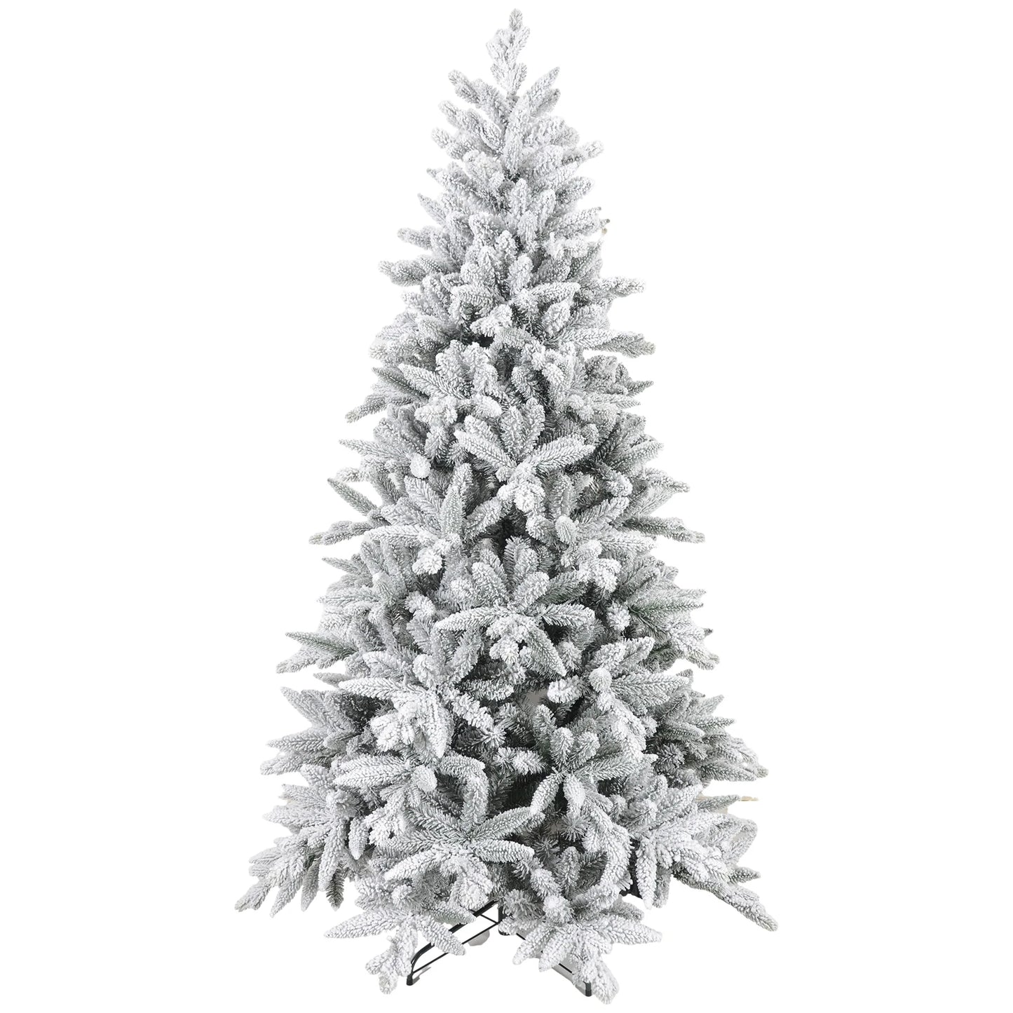 6 Foot Snow Flocked Artificial Christmas Tree, Easy Assembly