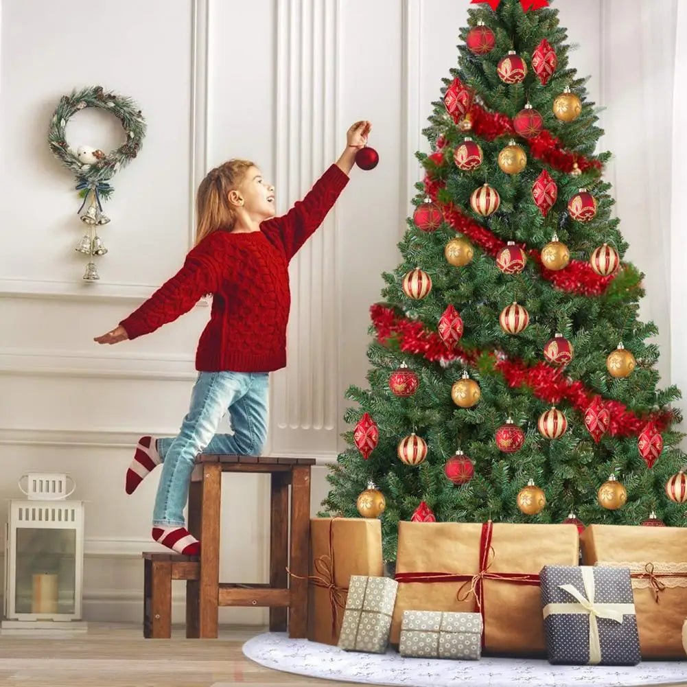 5FT Artificial Christmas Tree, Christmas Holiday Pencil Tree with Thick Branch Tips, Winter Party Decoration Iron Base
