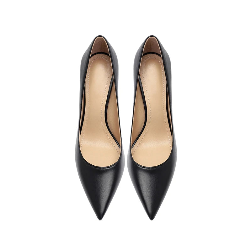 Heels for women luxury Matte Black women's High Heels shoes Dress Pumps Sexy Party Pointed Toe Stilettos Prom Ladies shoes Women