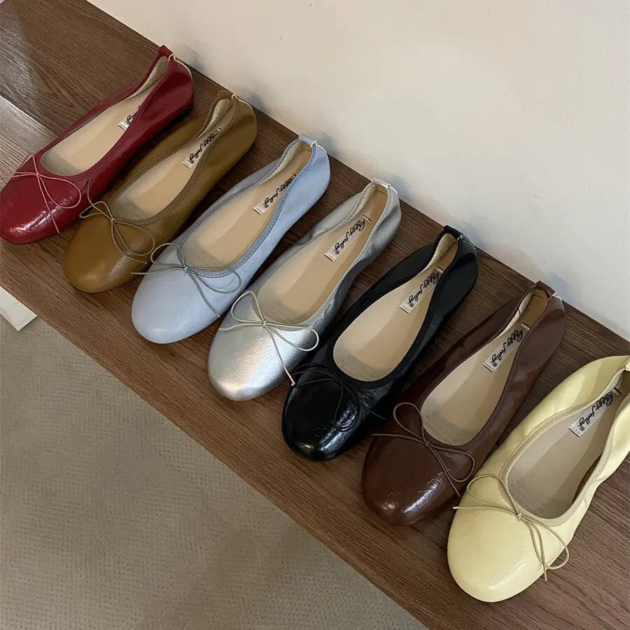 Bailamos Women Flat Heel Shoes Female Flats casual Ballet Dancing Shoes Foldable Sole Boat Shoes Summer Slip On Slipper Mules Sl