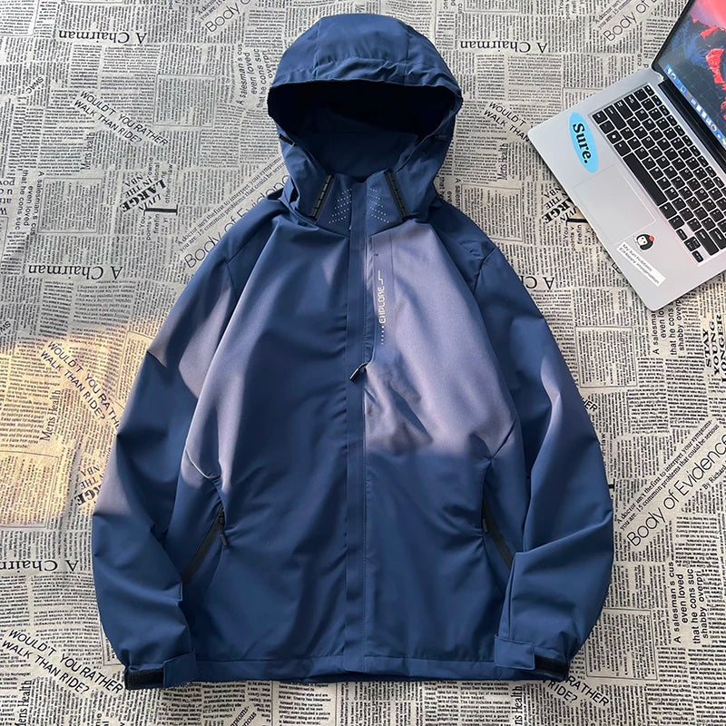 American Sle Breathable Double Layer Men's Summer Outdoor UV Protection Jaet Lightweight Spring Autumn Coat Outerwear