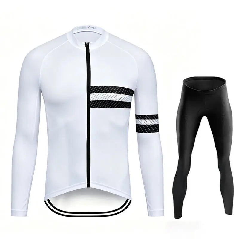 2027 New Team Breathable Men's Long Sleeve Cycling Jersey Set Spring and Fall Mountain Bicycle Clothes Wear