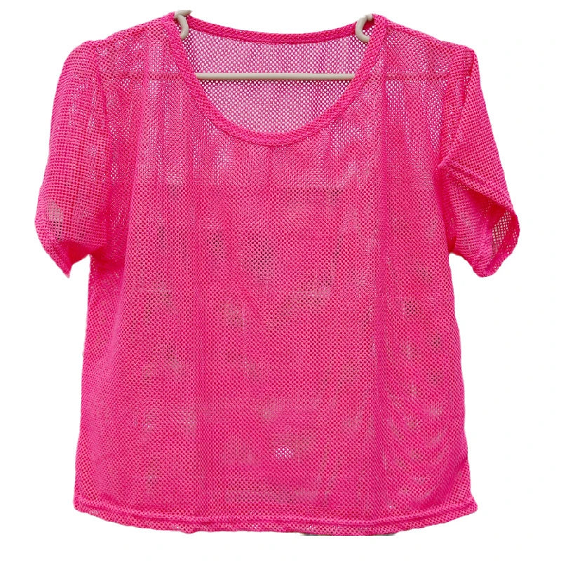 Women's Mesh Yoga Shirt Sexy Short Sleeve T-Shirt Sport Top Blouse Cover Up Quick Dry Gym Clothes Running Fitness Tank Sportwear