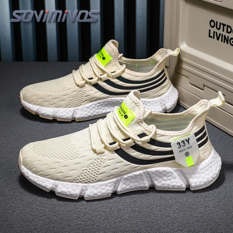 Men's Mesh Breathable Casual Shoes Non-Slip Stable Shock Absorption Lightweight Sneakers Couple Basket Home 2026
