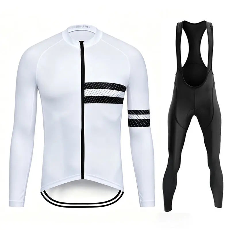 2027 New Team Breathable Men's Long Sleeve Cycling Jersey Set Spring and Fall Mountain Bicycle Clothes Wear