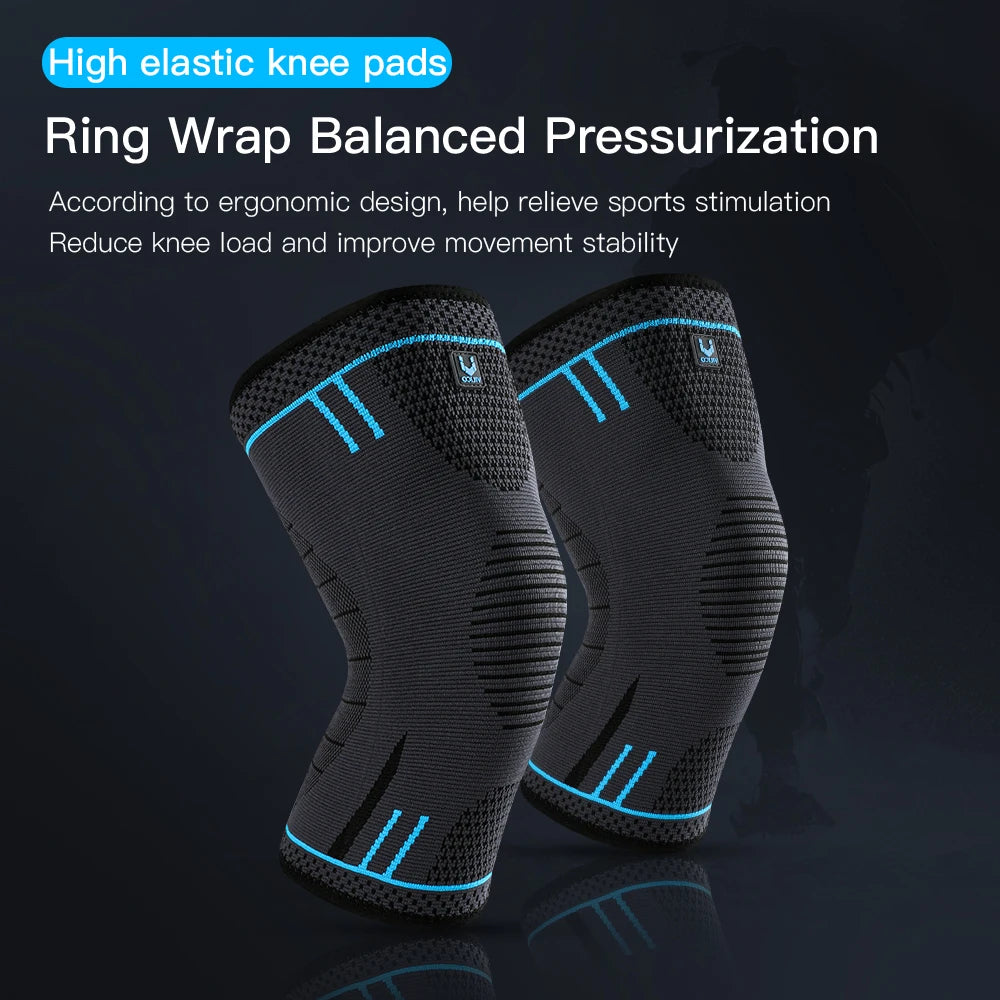 1 piece of compression knee support sleeve, elastic, breathable, anti slip knee protection, suitable for football, basketball, ect