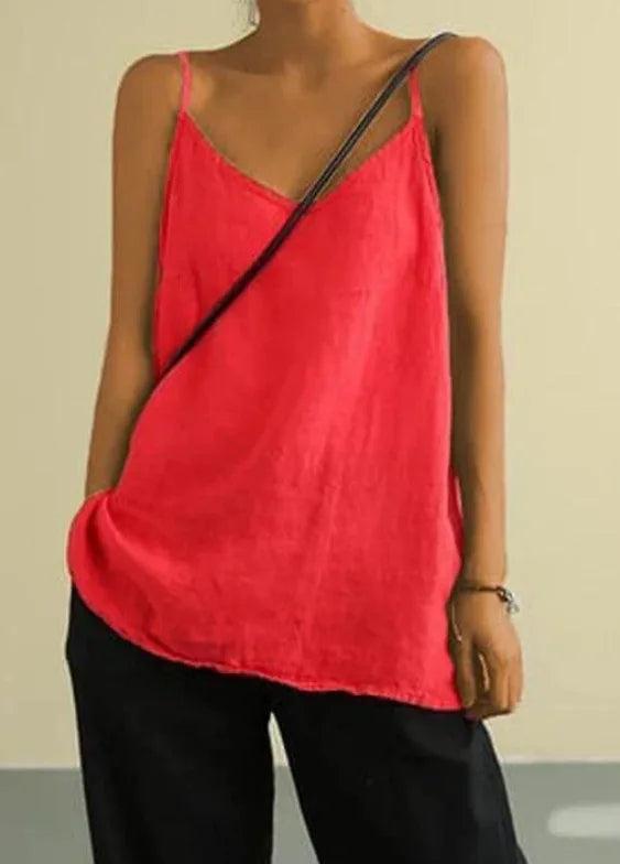 Women's Summer Thin Cotton Linen Style Camisole Fashion Sling Tops T-shirt Women Clothing Casual Tank Top Streetwear