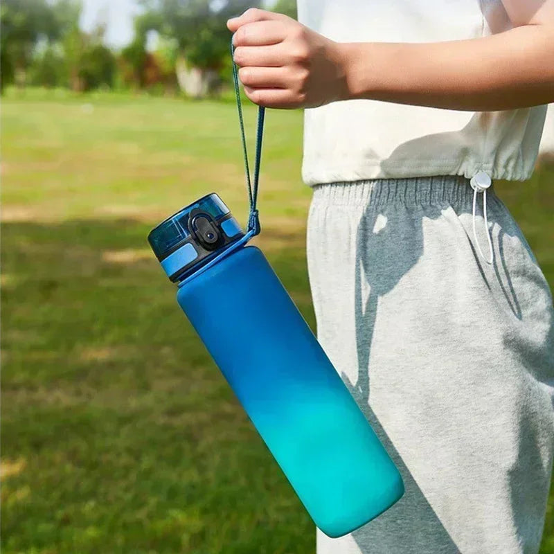1 Liter Sports Water Bottle Large Capacity  Men Women Summer Portable Plastic Bottle for Outdoor Travel Fitness Drinkware