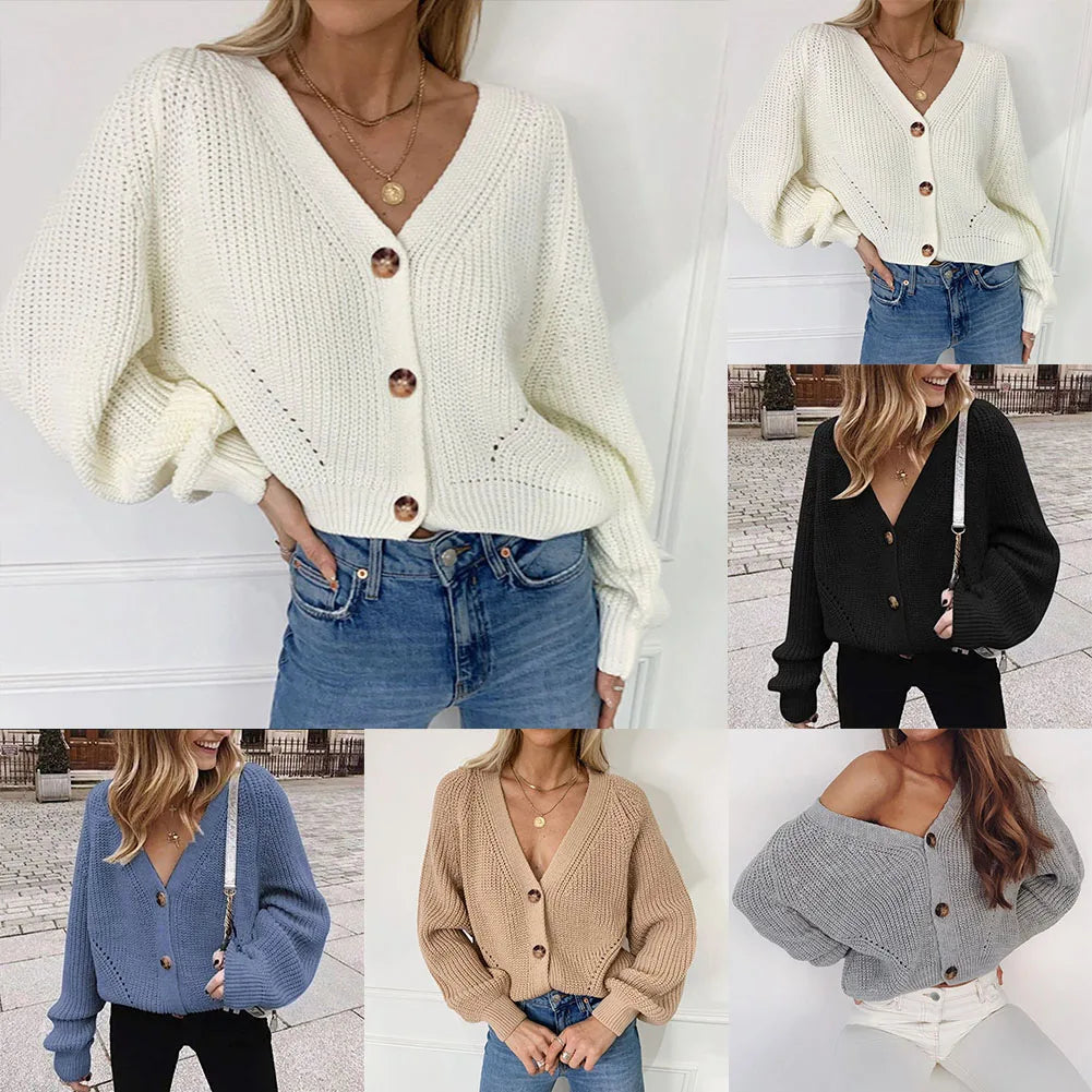 Casual Outing Women Cardigan Casual Fall Cardigan Women Party And Holiday Attire Solid Color Cardigan Long Sleeve Sweater