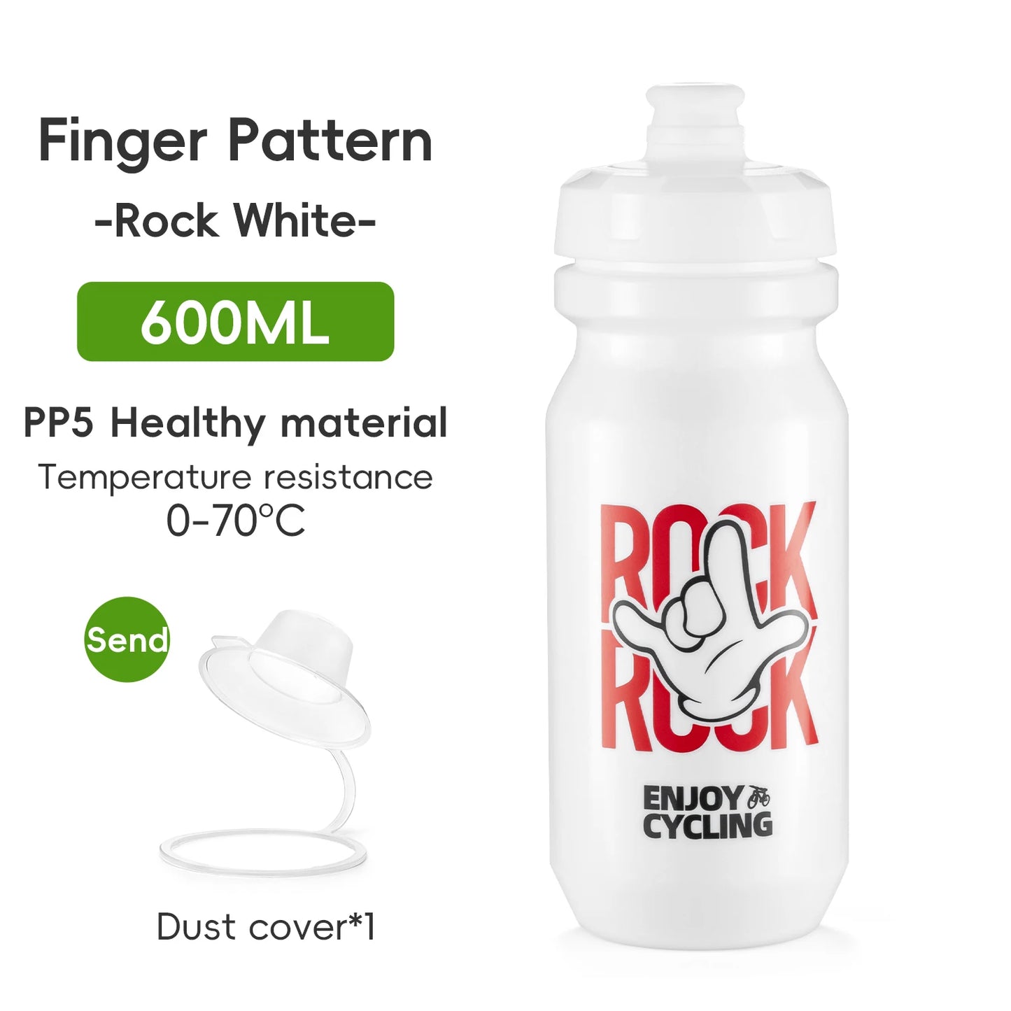 Water Bottle 600/750ml Large-Capacity PP5 Lightweight Cycling Sports Drink Kettle Leak-proof Squeeze Water Bottle