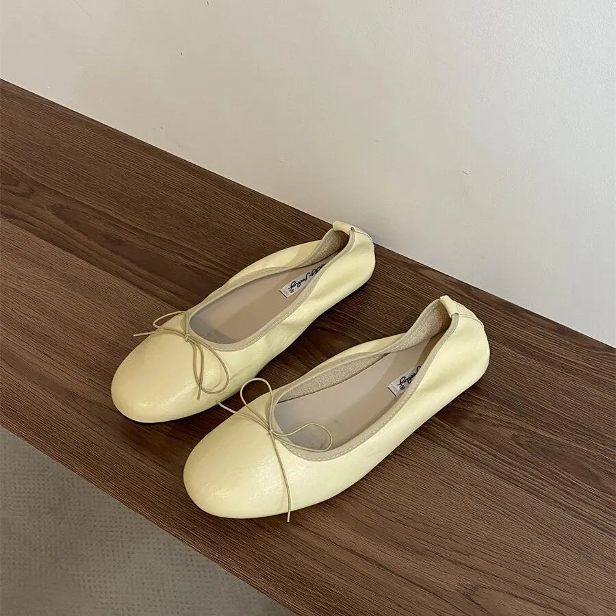 Bailamos Women Flat Heel Shoes Female Flats casual Ballet Dancing Shoes Foldable Sole Boat Shoes Summer Slip On Slipper Mules Sl