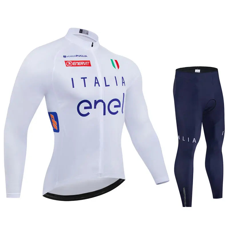 New Spring and Autumn Team Cycling Jersey Set Men Long Sleeve Bicycle Clothing MTB Bike Uniform