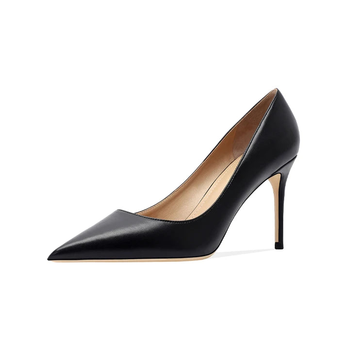 Heels for women luxury Matte Black women's High Heels shoes Dress Pumps Sexy Party Pointed Toe Stilettos Prom Ladies shoes Women