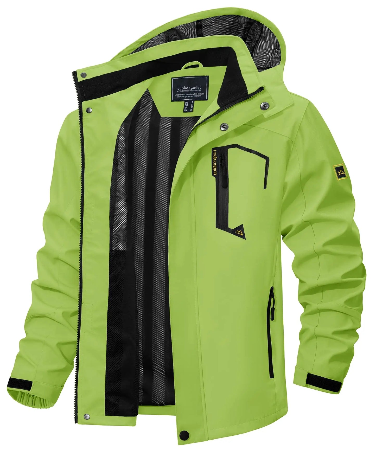 Spring Autumn Lightweight Jackets Men's Mesh Lined Waterproof Rain Jacket Outdoor Fishing Hiking Jacket Male Windbreaker