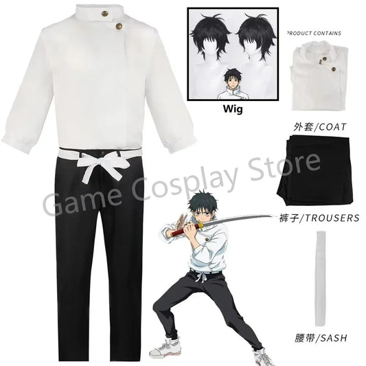 Anime Jujutsu Kaisen Okkotsu Yuta Cosplay Costume Tops Pants Belt Uniforms For Men Women Halloween Carnival Party Comic Con