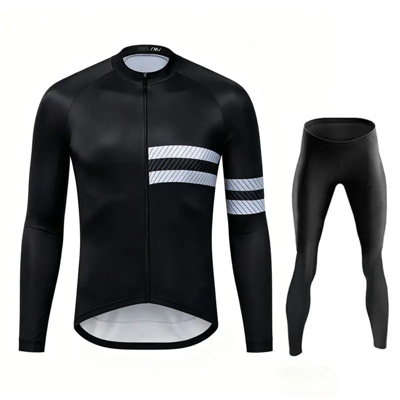 2027 New Team Breathable Men's Long Sleeve Cycling Jersey Set Spring and Fall Mountain Bicycle Clothes Wear