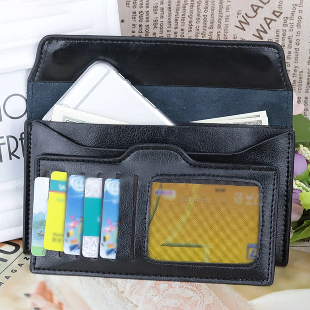 Leather large capacity ultra-thin long wallet, stylish and simple multifunctional handbag, Women Wallet