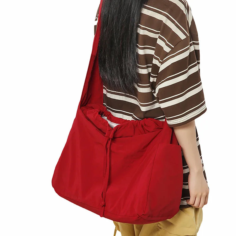 Drawstring Bucket Bag Women Large Capacity Lightweight Shoulder Crossbody Tote Soft Casual Handbag for Daily Work Travel